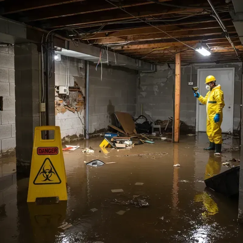 Flooded Basement Electrical Hazard in Rice County, KS Property